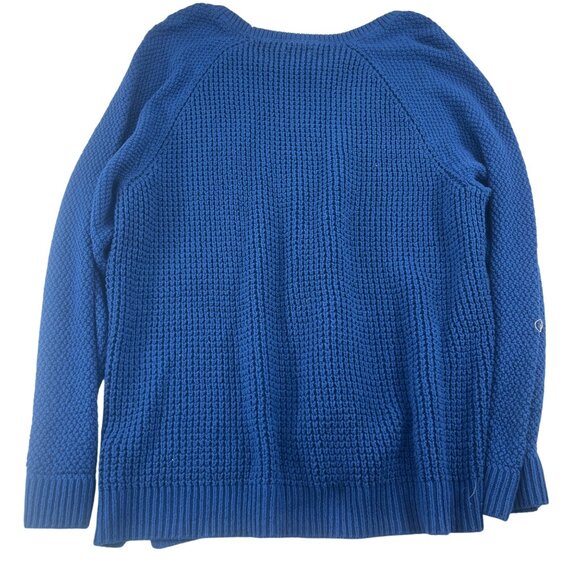 Sonoma Life+Style Womens 3X Sweater Blue Cotton/Acrylic Waffle Knit - Picture 5 of 5